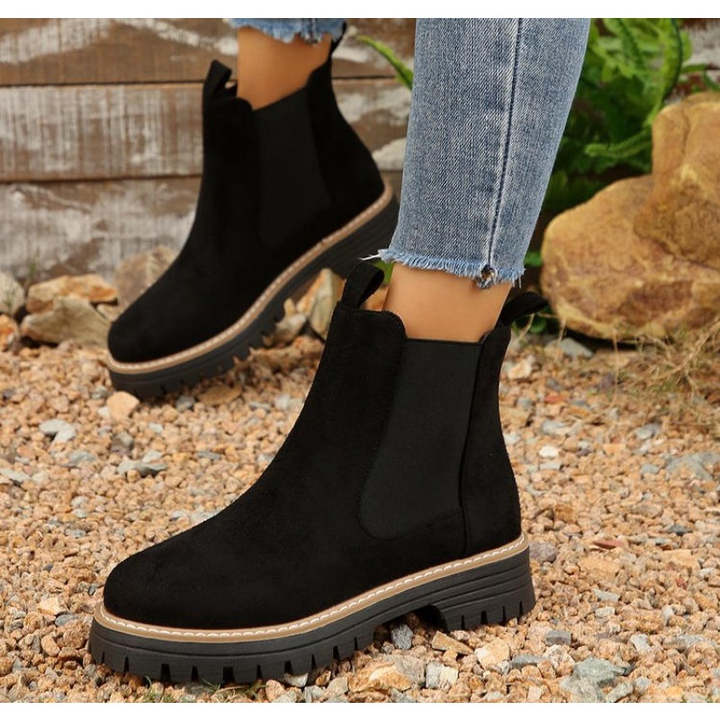 Women'S Shoes Chelsea - Women Ankle Boots Large Size Square