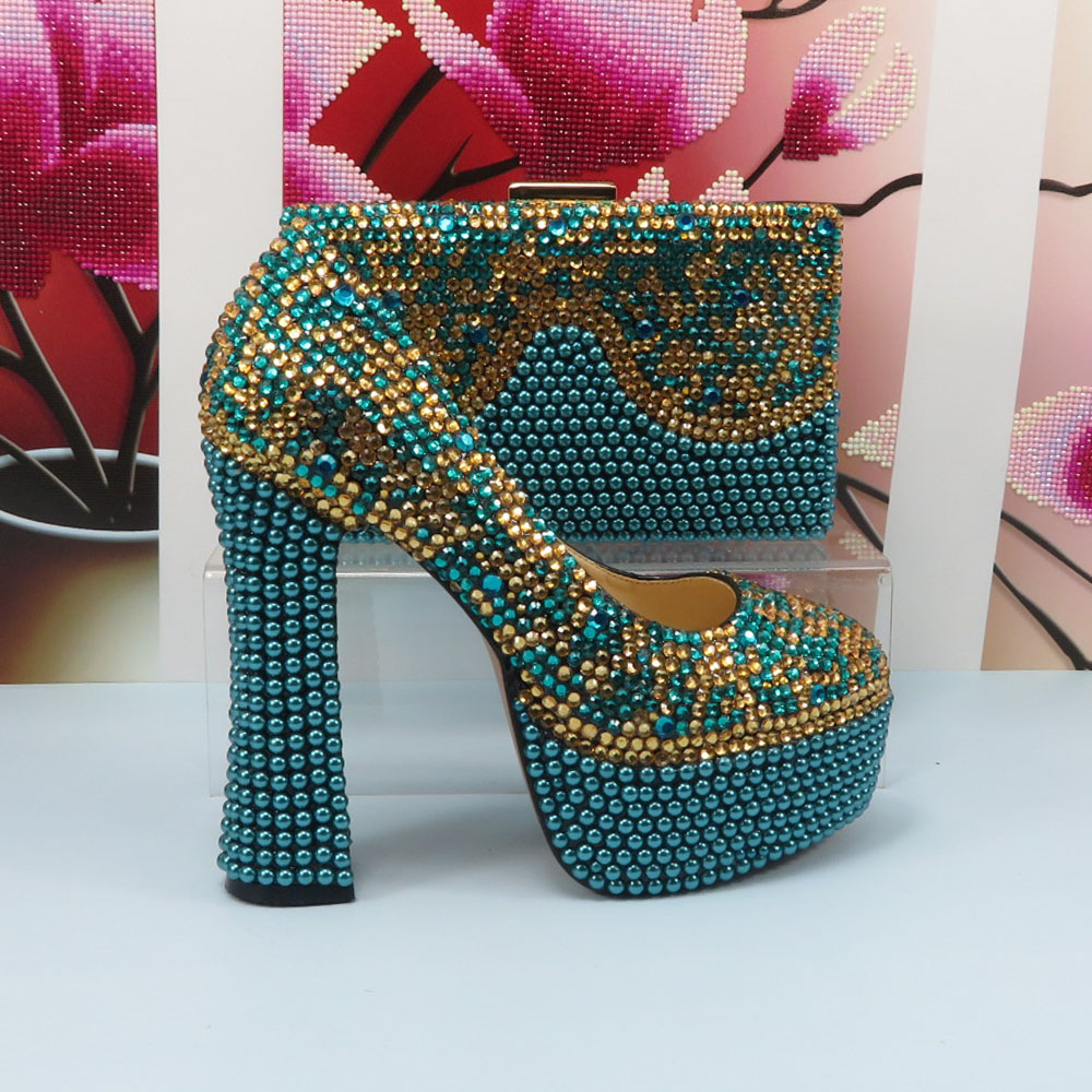 Women'S Shoes Navy Blue - Fashion Teal Blue Mix Color Wedding