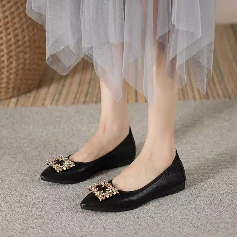 Women Shoes Quick Delivery - Women's Flat Shoes Gold Pointed Toe