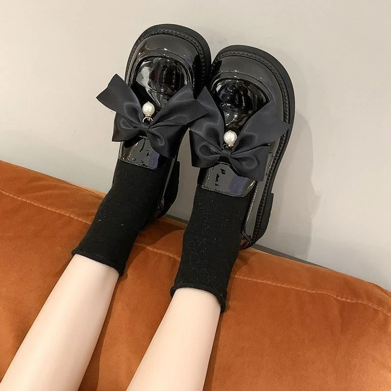 Women Shoes Quick Delivery - Women's Shoes With Bow Heel Leather