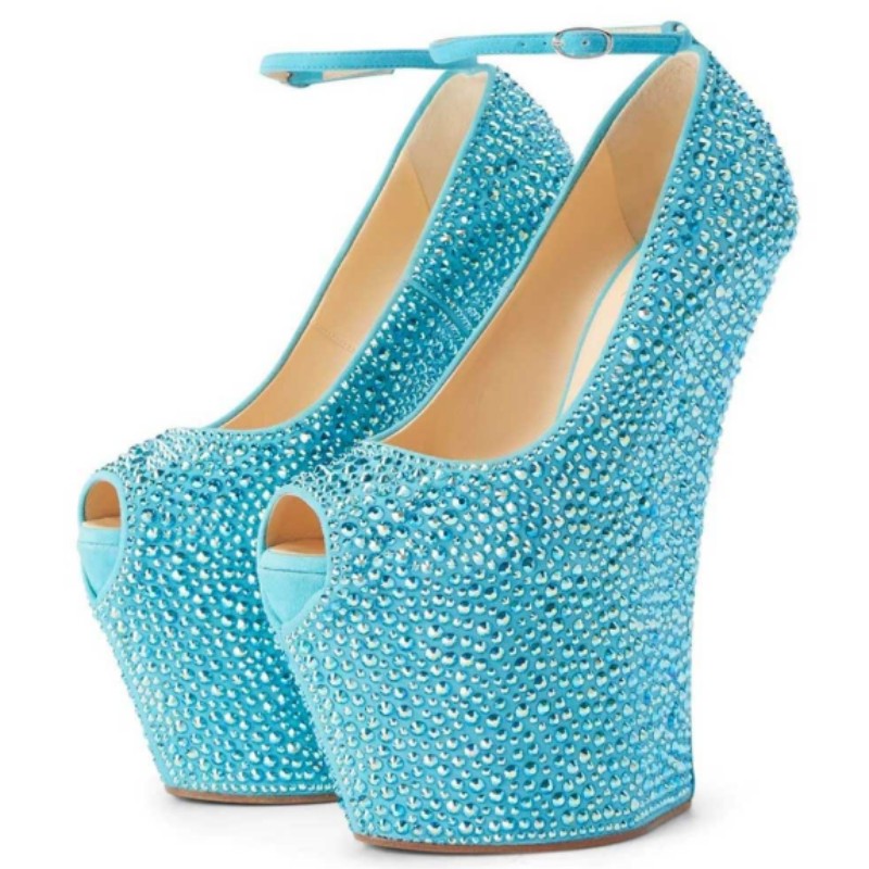 Women'S Shoes Navy Blue - DIZHUANG Sexy women's high heels Sky