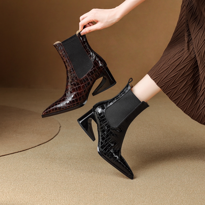 Women's new leather embossed p - Women'S Shoes Chelsea บทวิจารณ์และราคา