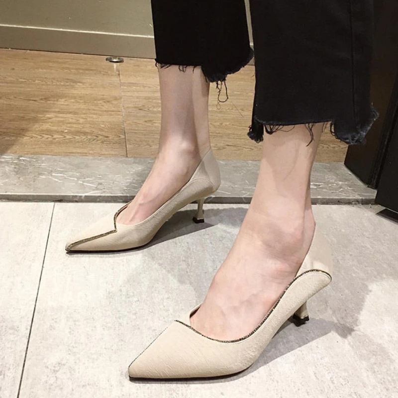 Woman Pumps Sexy Leather Casua - Women Shoes Quick Delivery บทวิจารณ์และราคา