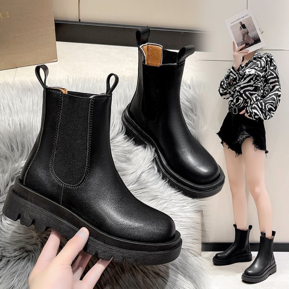 Flat Casual Women Boots Hot Th - Women'S Shoes Chelsea บทวิจารณ์และราคา