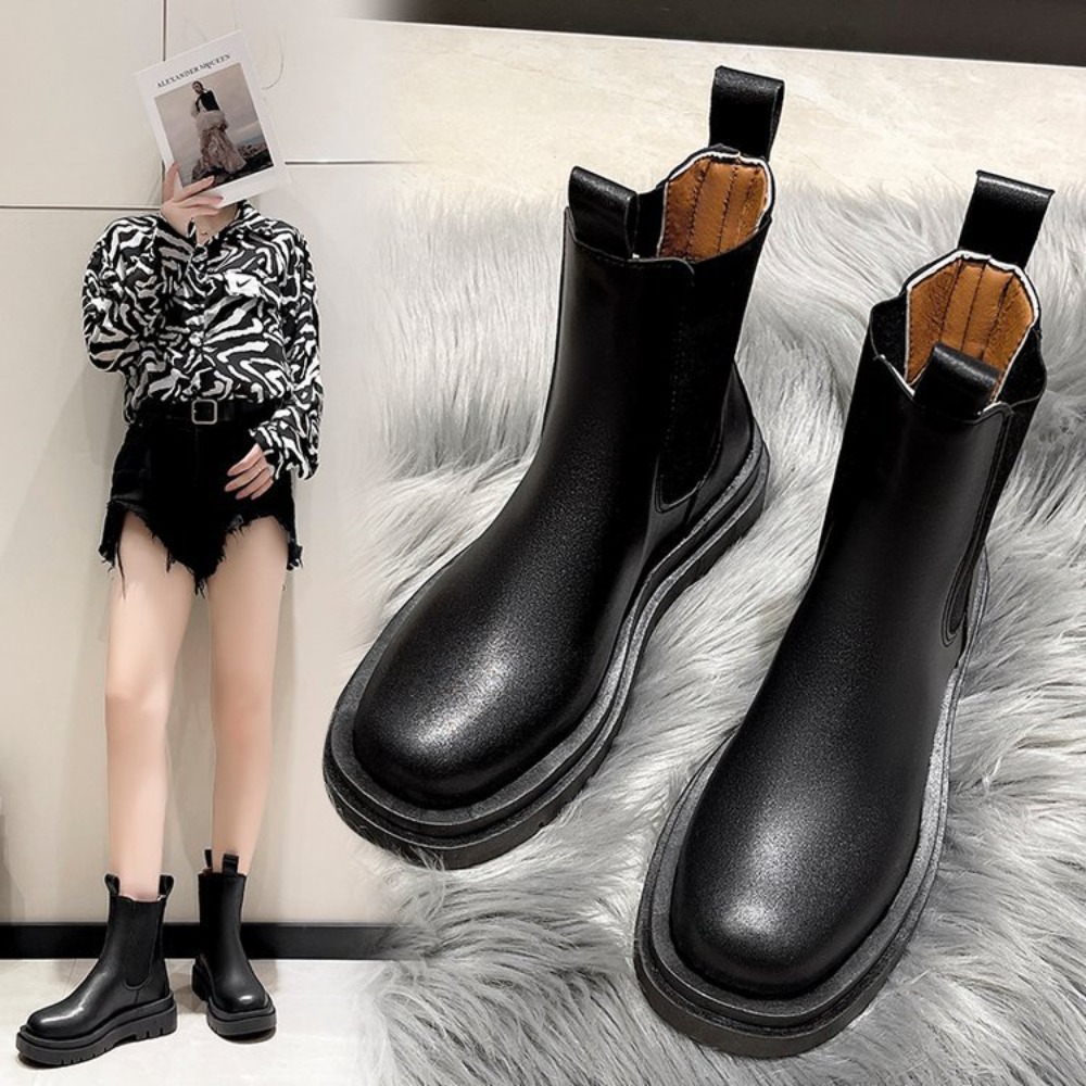 Flat Casual Women Boots Hot Th - Women'S Shoes Chelsea บทวิจารณ์และราคา