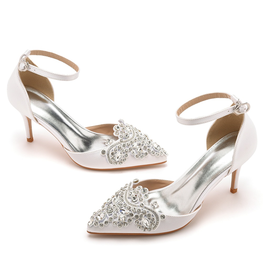 pointed toe High-heeled sandal - Women'S Shoes Navy Blue บทวิจารณ์และราคา
