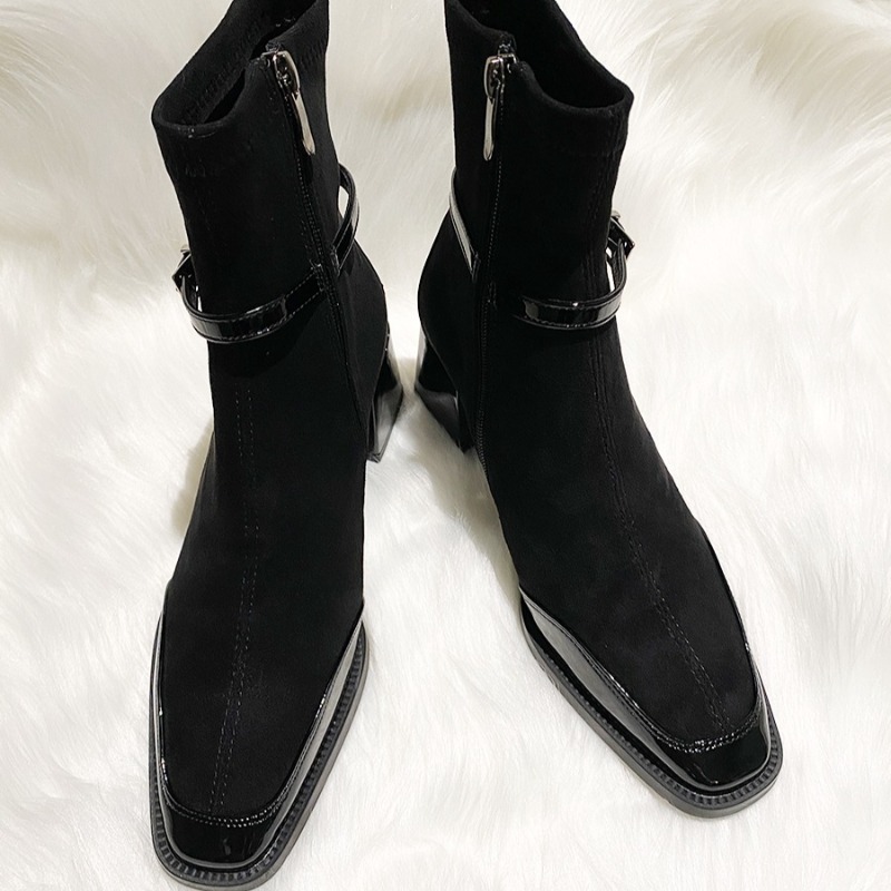 Autumn New Suede Short Boots 2 - Women'S Shoes Chelsea บทวิจารณ์และราคา