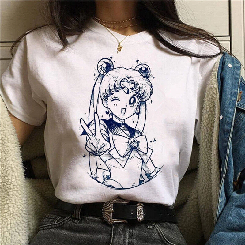 T Shirt 90s Anime Sailor Moon  - Women'S Shoes In The 90S บทวิจารณ์และราคา