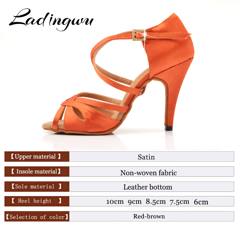Ladingwu Women's Red-Brown Sat - Women'S Shoes Red Bottoms บทวิจารณ์และราคา