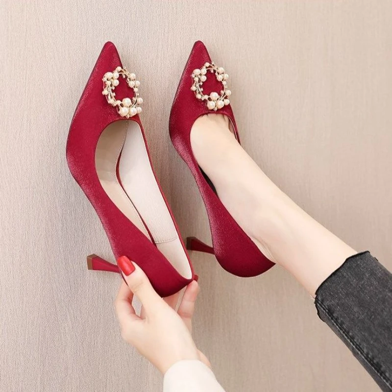 Ladies Pumps Rhinestone Diamon - Women Shoes Quick Delivery บทวิจารณ์และราคา