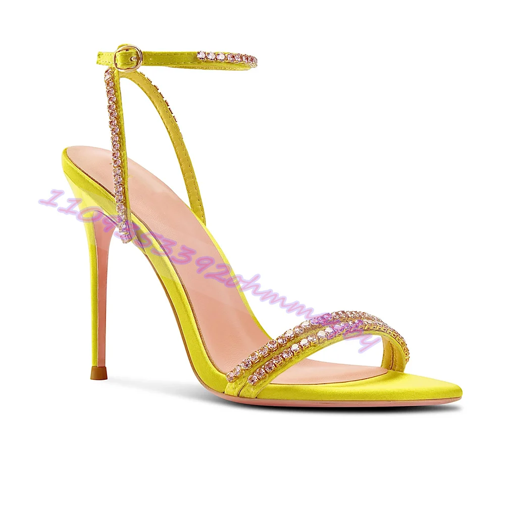 Rhinestone Yellow High Heels S - Kids Shoes Women บทวิจารณ์และราคา