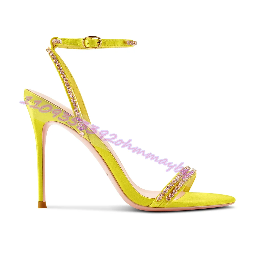 Rhinestone Yellow High Heels S - Kids Shoes Women บทวิจารณ์และราคา