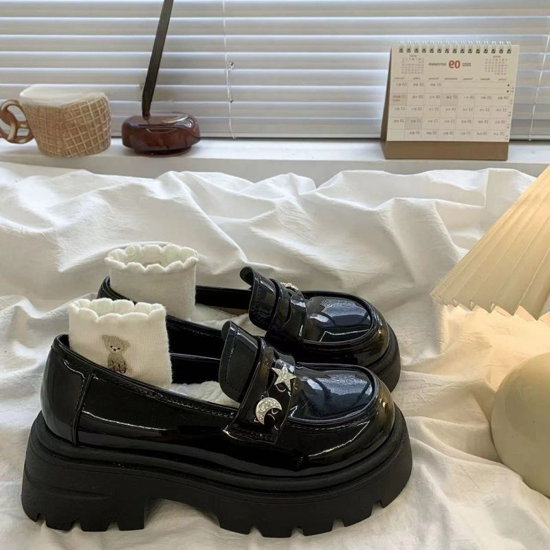 Retro Black Spring and Autumn  - Women Shoes Quick Delivery บทวิจารณ์และราคา