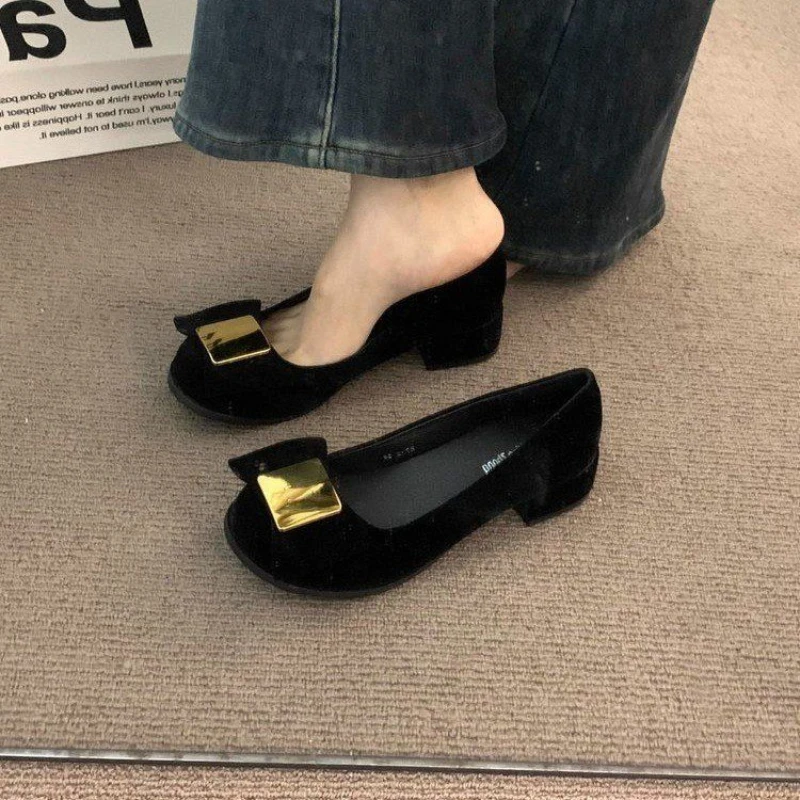 Woman PumpsLoafers Chunky Heel - Women Shoes Quick Delivery บทวิจารณ์และราคา