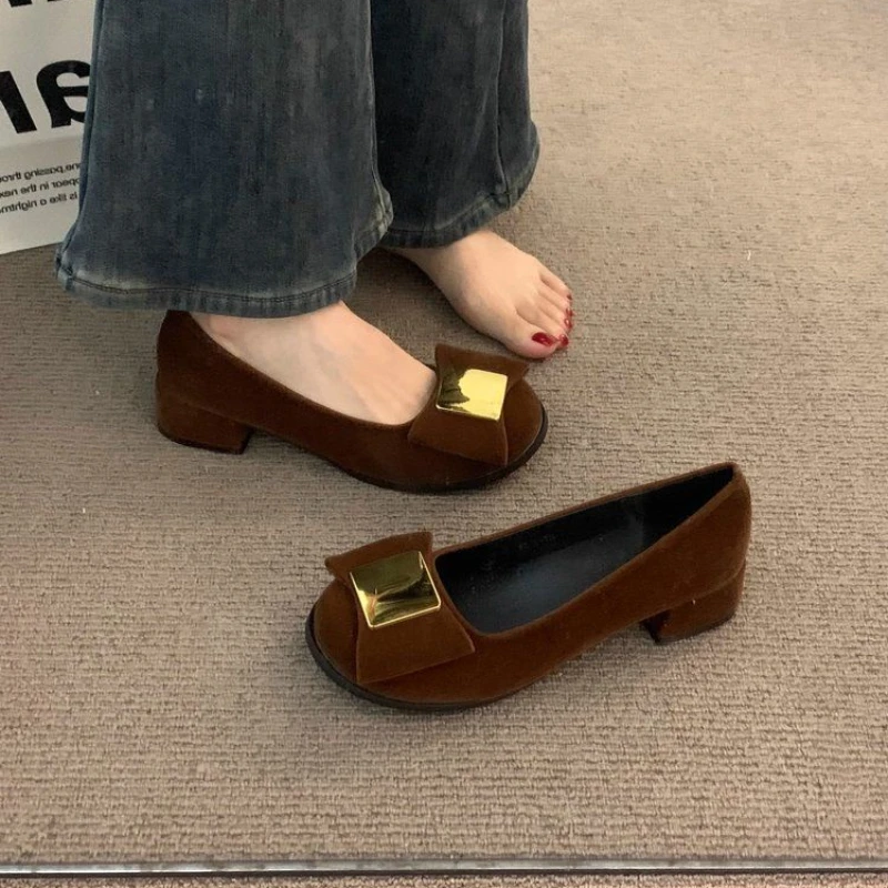 Woman PumpsLoafers Chunky Heel - Women Shoes Quick Delivery บทวิจารณ์และราคา