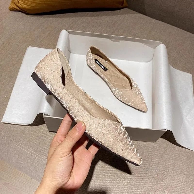Women's Flat Shoes Pointed Toe - Women Shoes Quick Delivery บทวิจารณ์และราคา