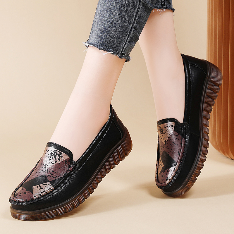 100% Genuine Leather Casual Wo - Women'S Shoes Extended Sizes บทวิจารณ์และราคา