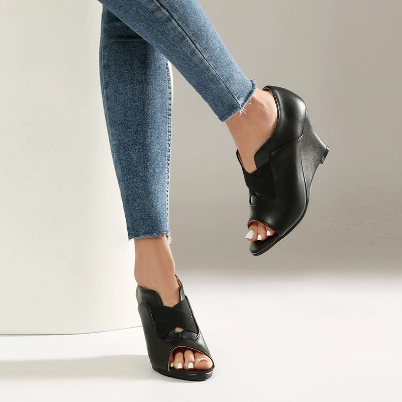 REAVE CAT Black Women Sandals  - Women'S Shoes Extended Sizes บทวิจารณ์และราคา