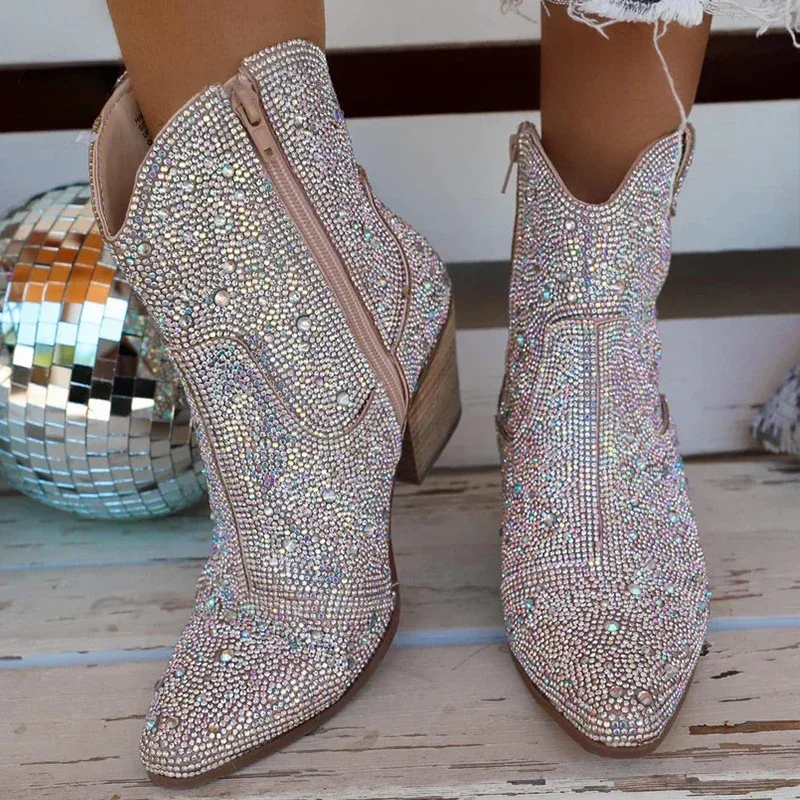 Western Cowboy Boots Fashion W - Women'S Shoes Chelsea บทวิจารณ์และราคา