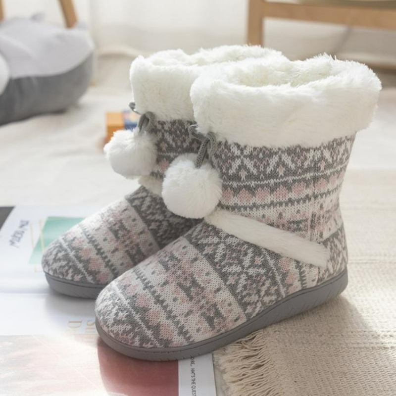 Plush Slippers Boots for Women - Women Shoes For Winter บทวิจารณ์และราคา