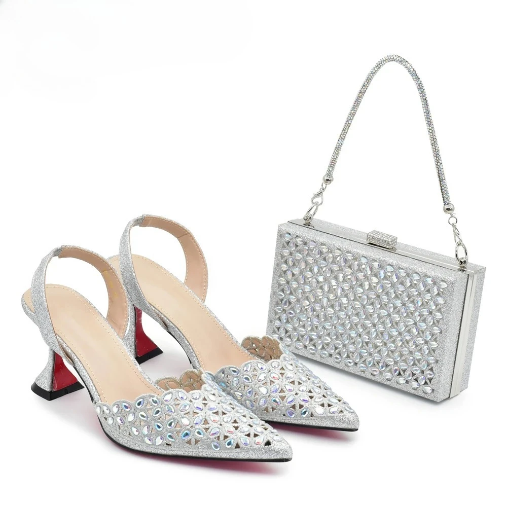 Silver Color Shoes and Bag for - Women'S Shoes บทวิจารณ์และราคา