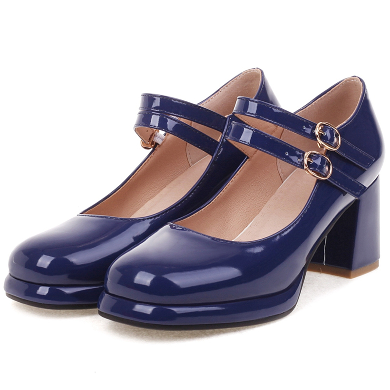 Elegant High Heels Pumps Women - Women'S Shoes Navy Blue บทวิจารณ์และราคา