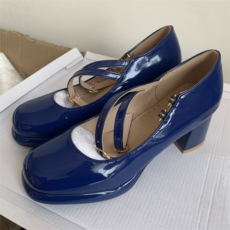 Elegant High Heels Pumps Women - Women'S Shoes Navy Blue บทวิจารณ์และราคา