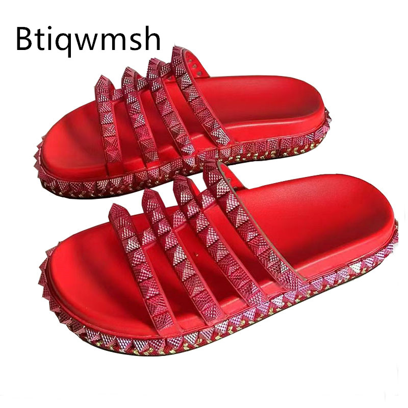 Red Rivet Studded Gladiator Sa - Women'S Shoes Red Bottoms บทวิจารณ์และราคา