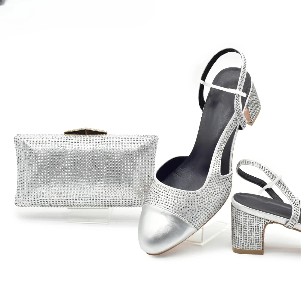 Silver Shoe and Bag Set for Pa - Women'S Shoes บทวิจารณ์และราคา