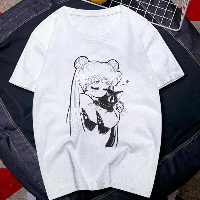 T Shirt 90s Anime Sailor Moon  - Women'S Shoes In The 90S บทวิจารณ์และราคา