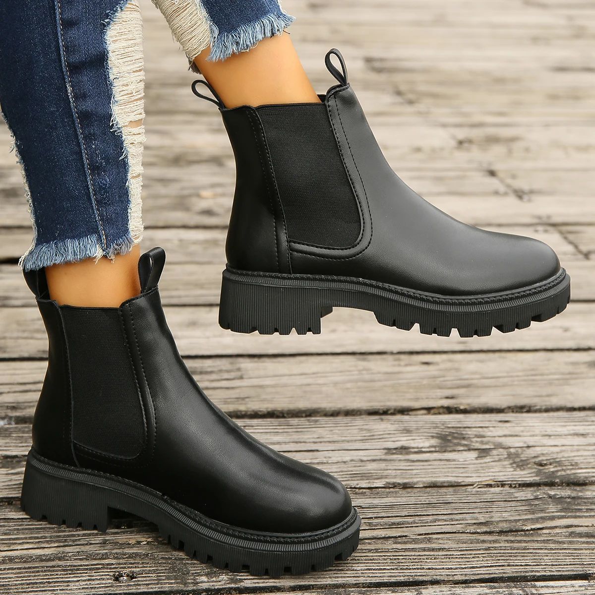 New Autumn Winter Chelsea Boot - Women'S Shoes Chelsea บทวิจารณ์และราคา