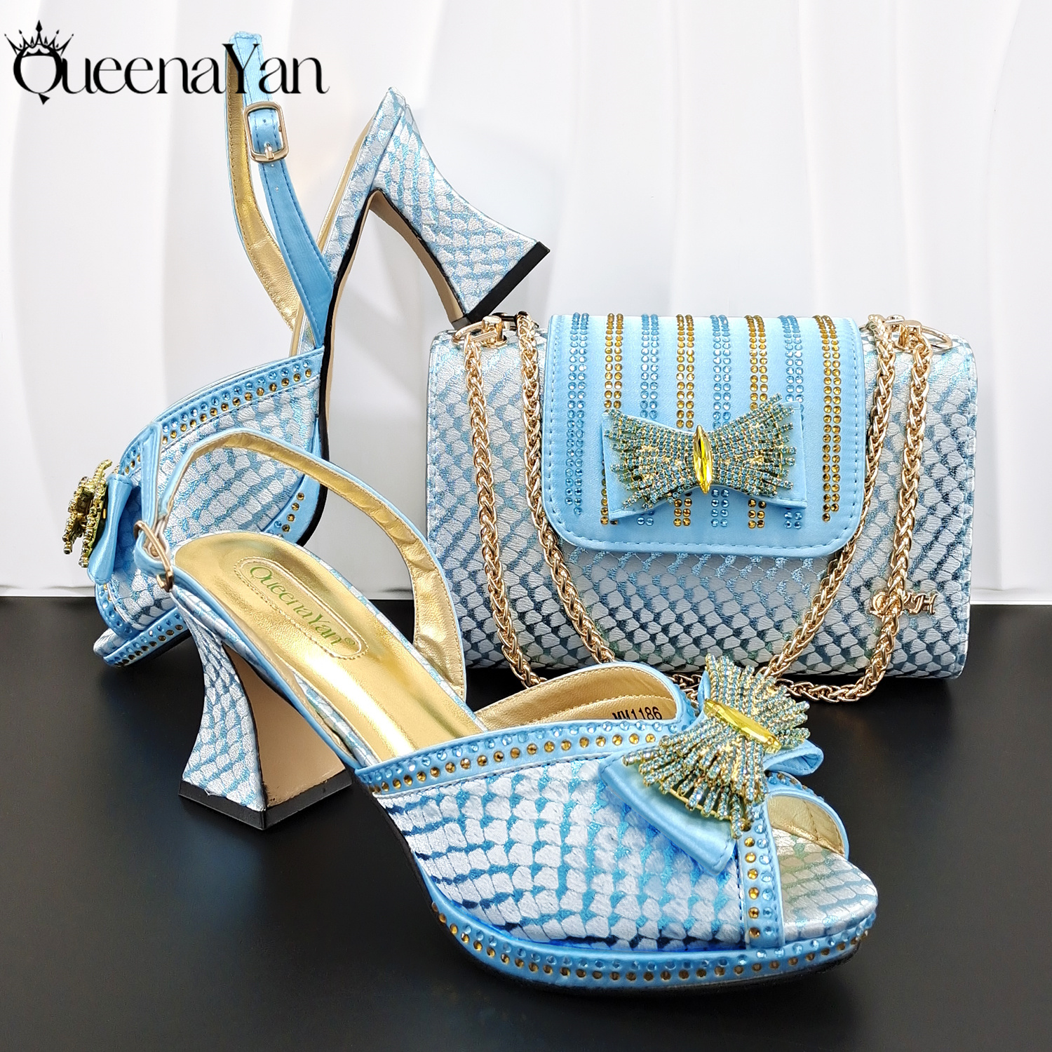 QueenaYan Hot Selling Sky Blue - Women'S Shoes Navy Blue บทวิจารณ์และราคา