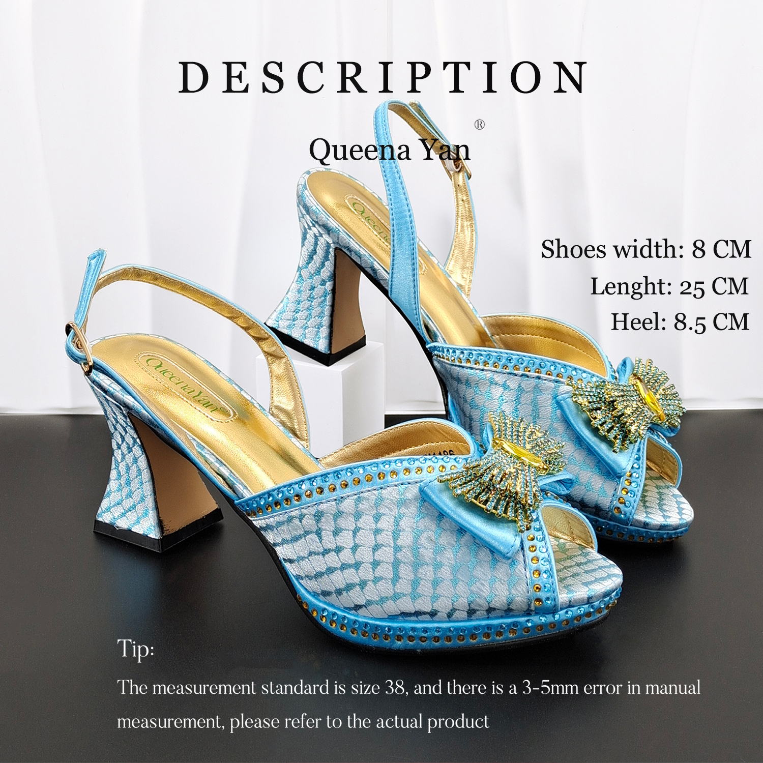 QueenaYan Hot Selling Sky Blue - Women'S Shoes Navy Blue บทวิจารณ์และราคา