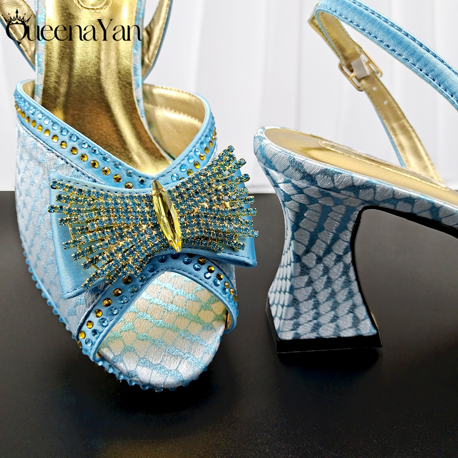 QueenaYan Hot Selling Sky Blue - Women'S Shoes Navy Blue บทวิจารณ์และราคา