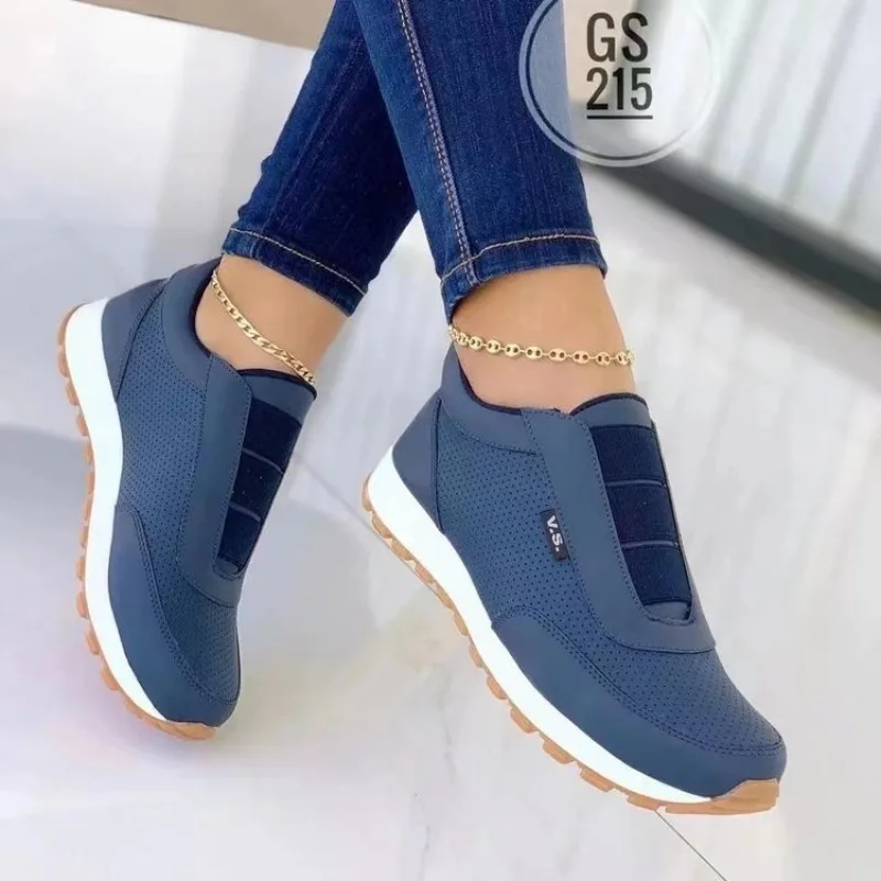 Women's Casual Slip on Sneaker - Women'S Shoes Navy Blue บทวิจารณ์และราคา