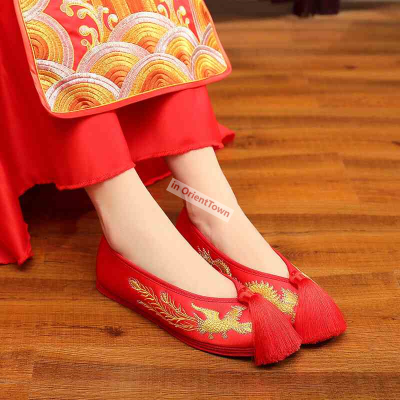 Qipao Xiuhe Flat Bottomed Drag - Women'S Shoes Red Bottoms บทวิจารณ์และราคา