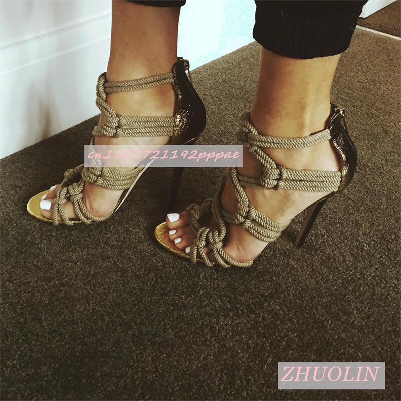 Female Braided Rope Open Toe S - Kids Shoes Women บทวิจารณ์และราคา