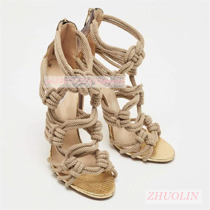 Female Braided Rope Open Toe S - Kids Shoes Women บทวิจารณ์และราคา