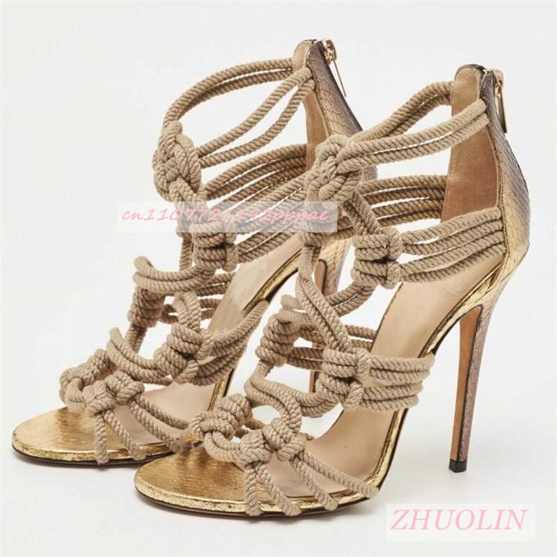 Female Braided Rope Open Toe S - Kids Shoes Women บทวิจารณ์และราคา