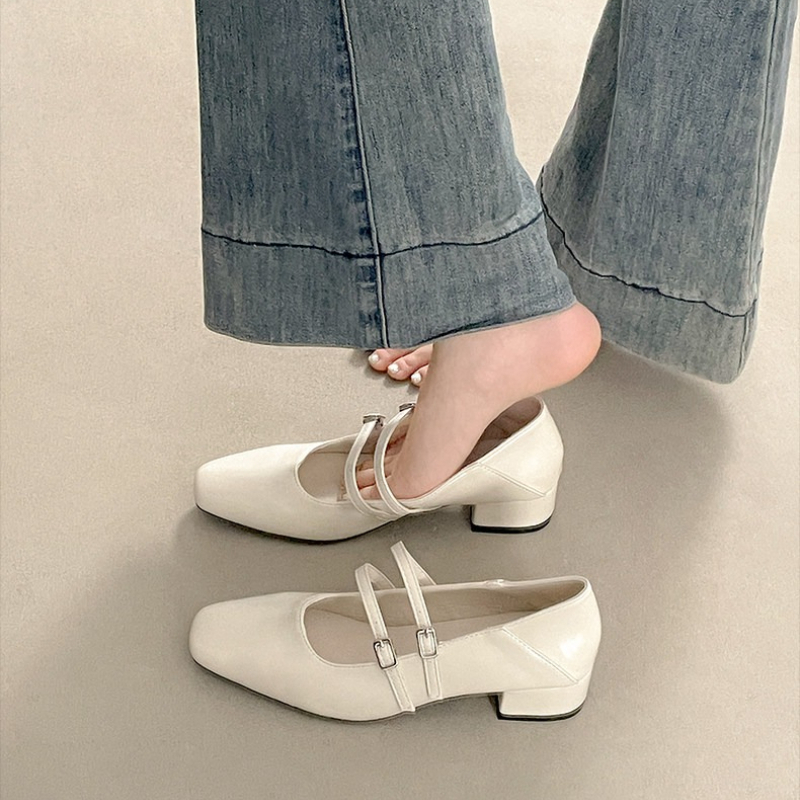 Square Toe Low Heel Women Silv - Women'S Shoes บทวิจารณ์และราคา