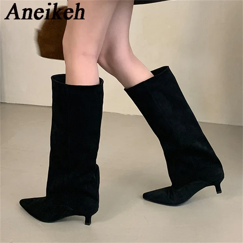 Aneikeh Autumn Winter Pointed  - Women'S Shoes Chelsea บทวิจารณ์และราคา