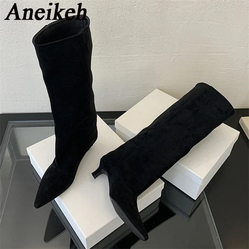 Aneikeh Autumn Winter Pointed  - Women'S Shoes Chelsea บทวิจารณ์และราคา