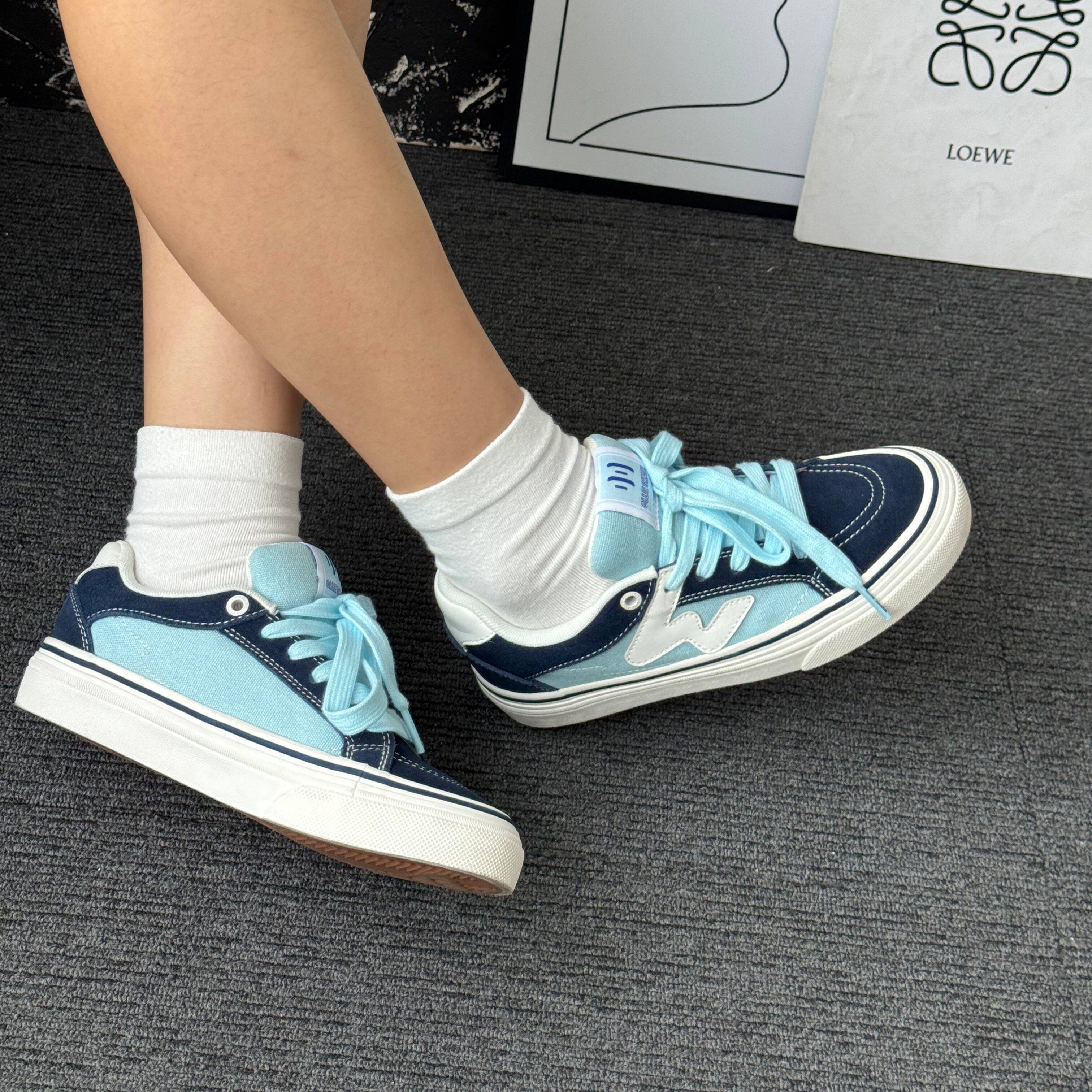 Ollieskate Navy Blue Suede Can - Women'S Shoes Navy Blue บทวิจารณ์และราคา
