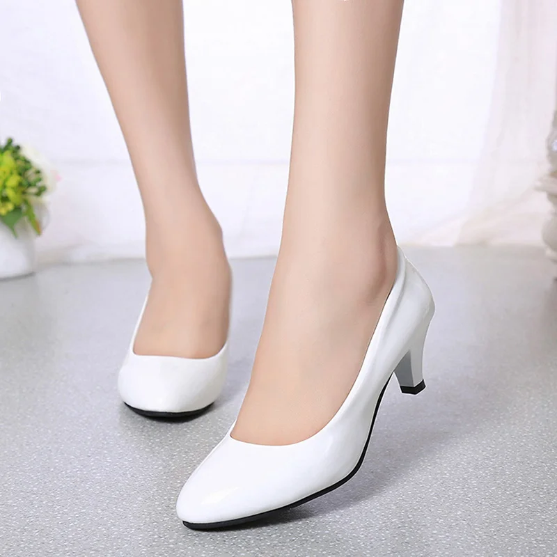 Female Pumps Nude Shallow Mout - Women'S Shoes Clogs บทวิจารณ์และราคา
