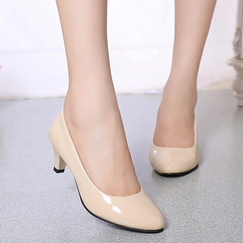 Female Pumps Nude Shallow Mout - Women'S Shoes Clogs บทวิจารณ์และราคา