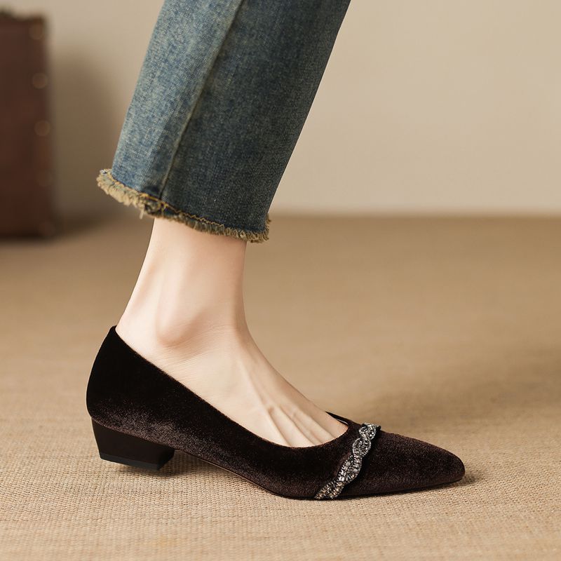 Girseaby Retro Flock Suede Wom - Women'S Shoes Extended Sizes บทวิจารณ์และราคา