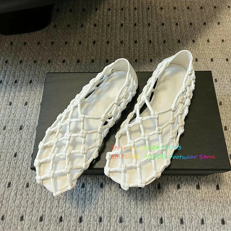 French Woven Mesh Hollow Flat  - Women'S Shoes Red Bottoms บทวิจารณ์และราคา