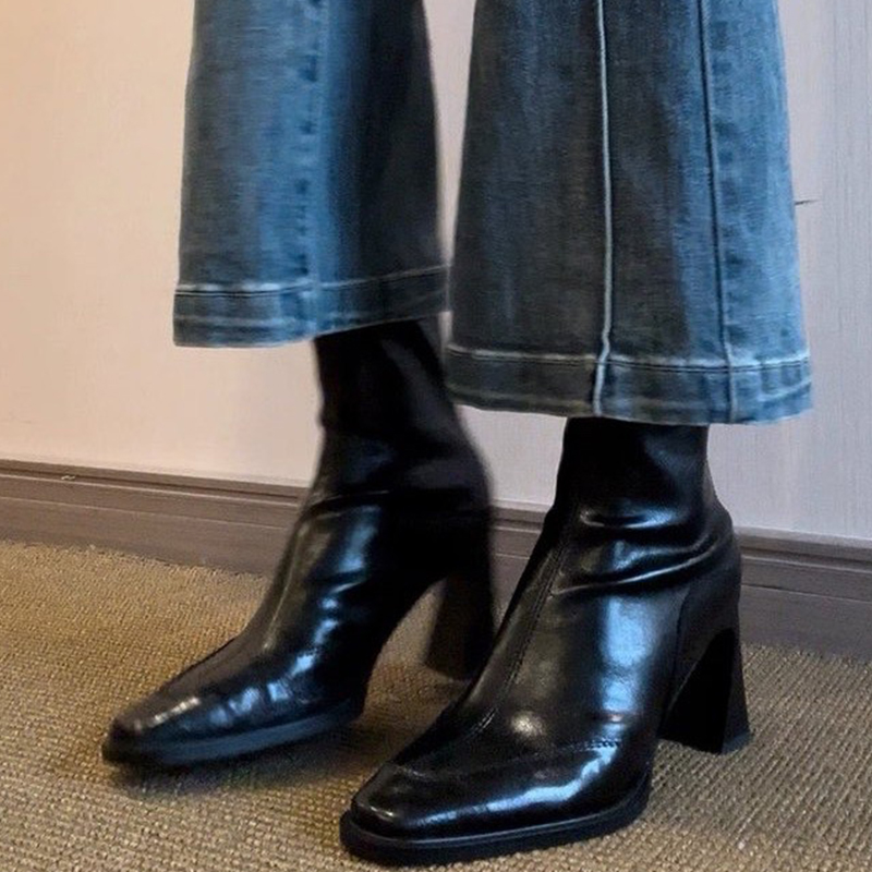 High Heels Women’s Ankle Boots - Women'S Shoes Chelsea บทวิจารณ์และราคา