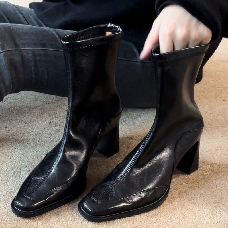 High Heels Women’s Ankle Boots - Women'S Shoes Chelsea บทวิจารณ์และราคา