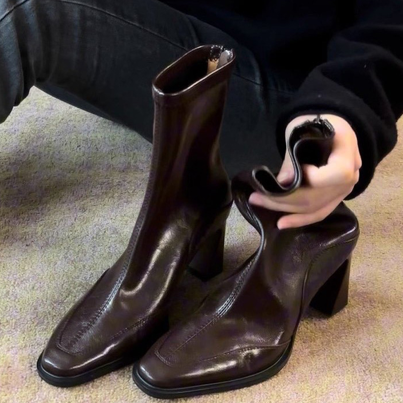 High Heels Women’s Ankle Boots - Women'S Shoes Chelsea บทวิจารณ์และราคา